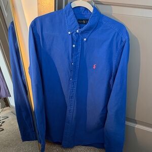Ralph Lauren Men's Royal Blue Button Down Shirt